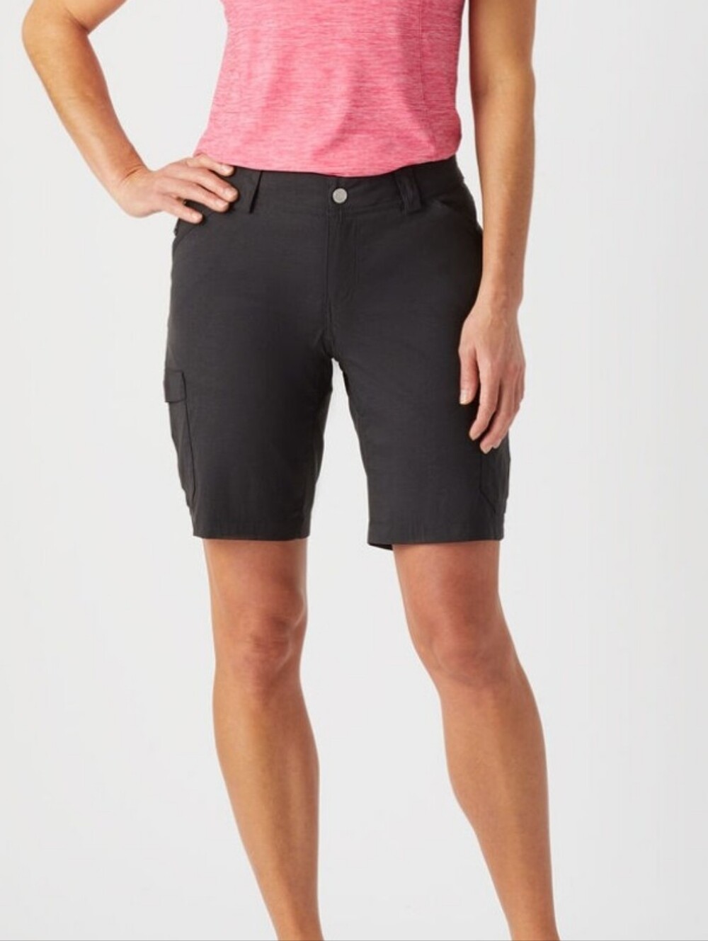 Duluth Trading Dry on the Fly 10" Shorts Women's Size 12 Black Nylon Spandex